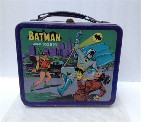 vintage batman metal lunch box|batman and robin lunch box.